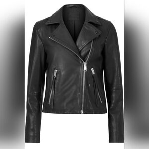 All Saints Dalby Leather Biker Jacket 10 US